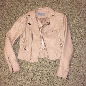 Pink leather jacket